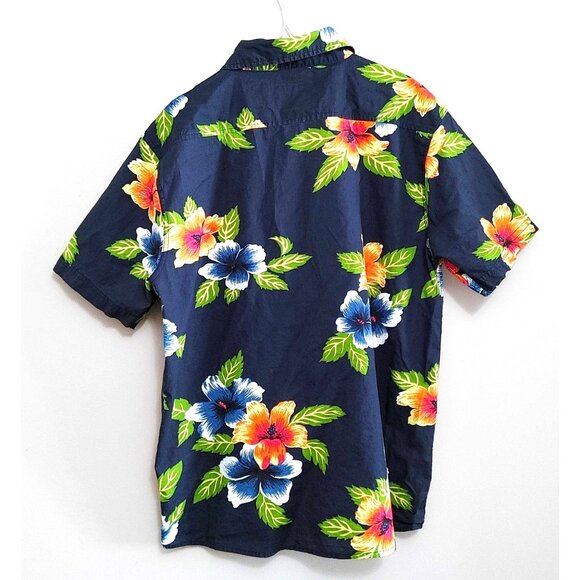 IN GEAR MEXICO Men’s Button Up Hawaiian Shirt Size XL Blue Floral - Picture 3 of 3